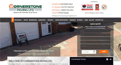 Desktop Screenshot of cornerstonepavingltd.com